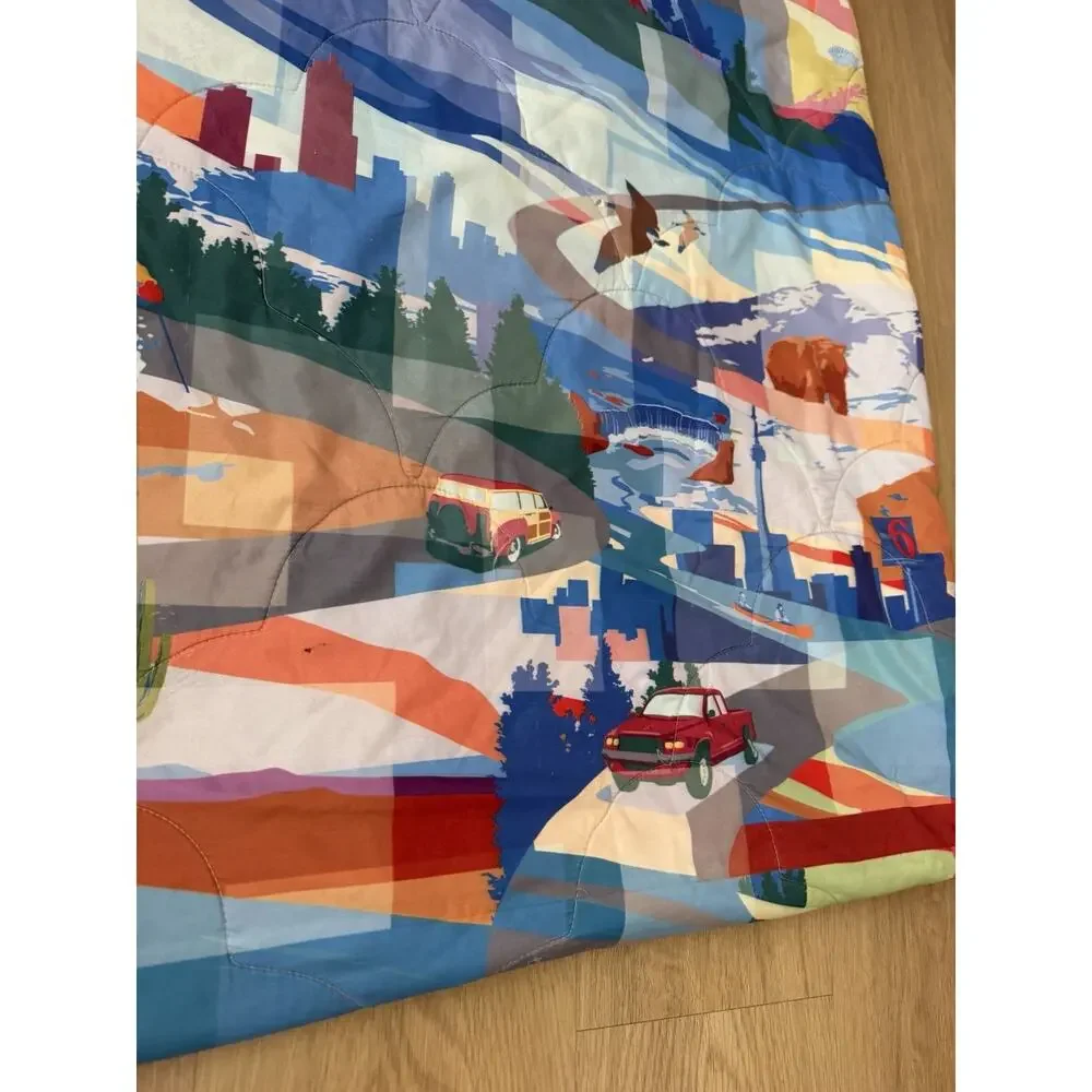 Motel 6 Journey Across America King Vintage Bedspread